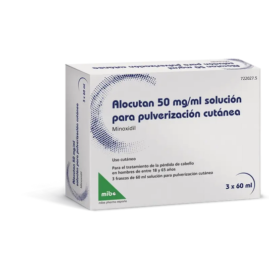 Alocutan 50 mg/ml Minoxidil Skin Spray Solution 3 Flacons, 60 ml