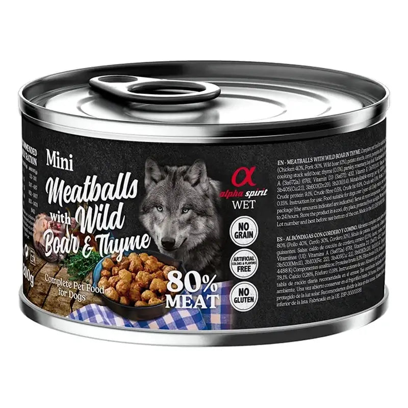 Alpha Spirit Wild Boar Meatballs with Thyme, 6 x 200 g