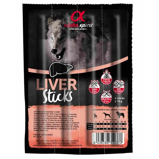 Alpha Spirit Canine Liver Sticks 16X4Portions