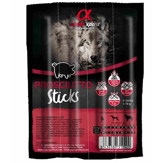 Alpha Spirit Canine Ham Sticks 16X4Portions