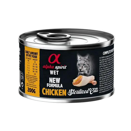 Alpha Spirit Feline Poulet stérilisé en boîte 6X200Gr