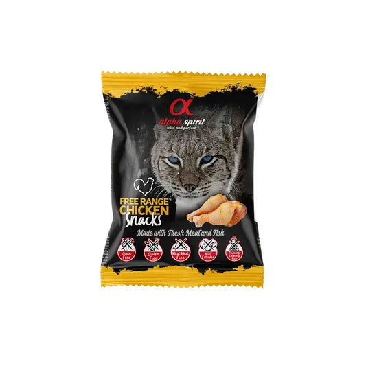 Alpha Spirit Feline Free Range Chicken Snacks 24X50Grs