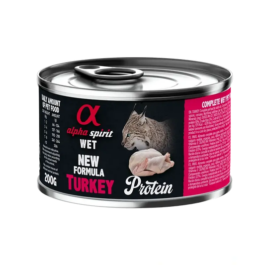 Alpha Spirit Feline Turkey Canned Box 6X200Gr