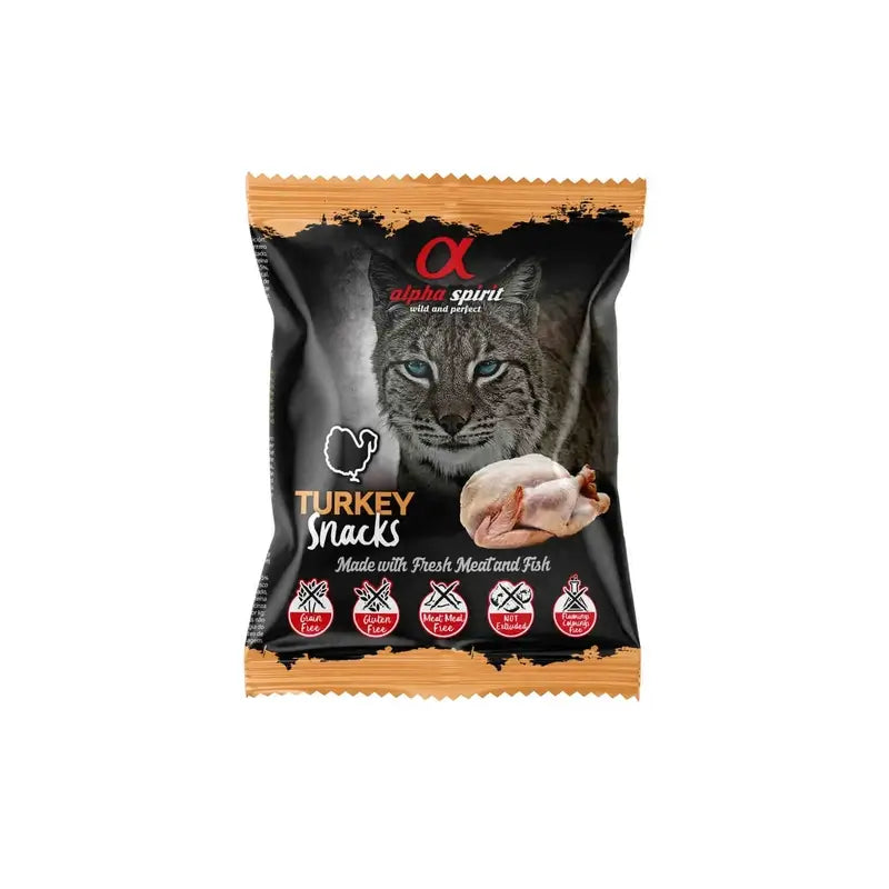 Alpha Spirit Feline Turkey Snacks 24X50Grs