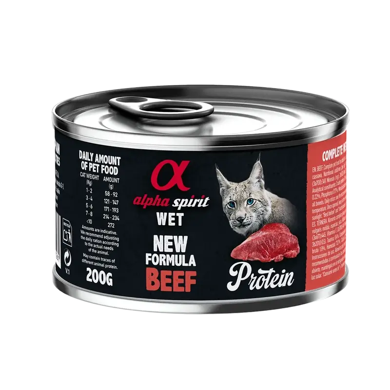 Alpha Spirit Feline Beef en boîte 6X200Gr