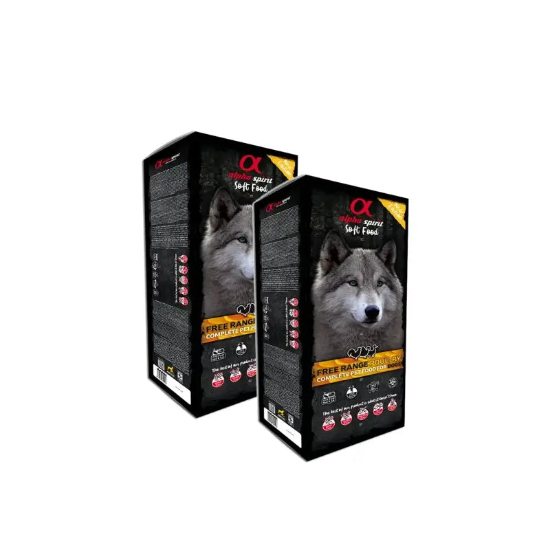 Alpha Spirit Semi-Moist Adult Poultry 9 kg, pack of 2