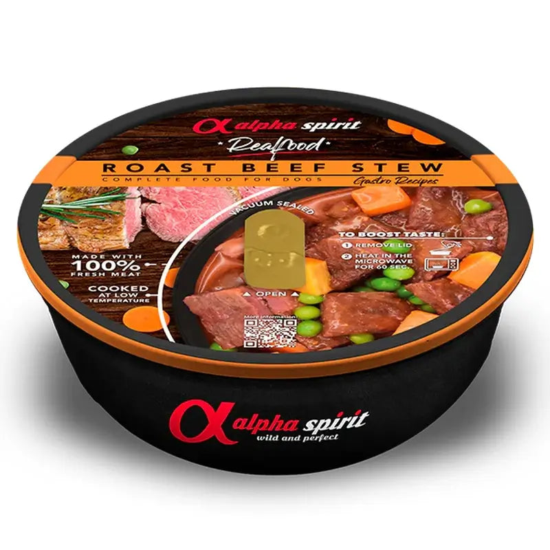 Alpha Spirit Canine Realfood Beef Stew, 9 x 280 g