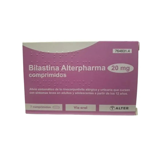 Bilastine 20 Mg, 7 tablets by Alterpharma