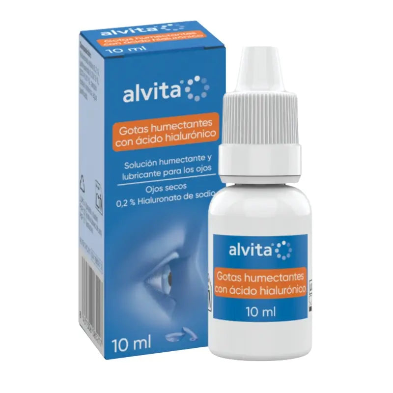 Alvita Gouttes hydratantes à l'acide hyaluronique, 10 ml
