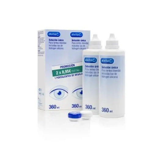 Alvita Hyaluronic Acid Single Solution, 2 unités x 360 ml