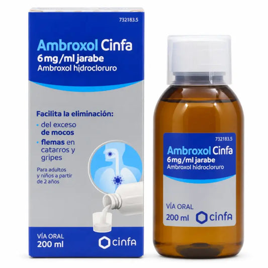 Ambroxol sirop Cinfa 6mg/ml 1 flacon 200ml