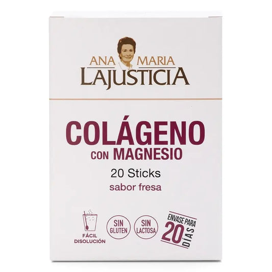 Ana Maria Lajusticia Collagen with Magnesium strawberry flavour, 20 sticks