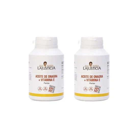 Ana Maria Lajusticia Huile d'Onagre + Vitamine E, 2x275 perles