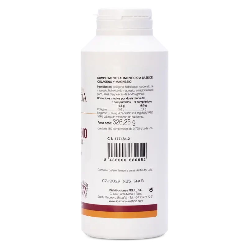 Ana Maria Lajusticia Collagen with Magnesium, Pack 6 x 450 comprimés