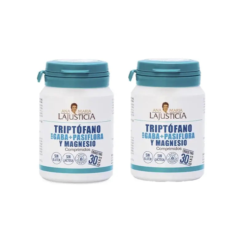 Ana Maria Lajusticia Tryptophane avec GABA + Plasifora et Magnésium, 2x60 comprimés