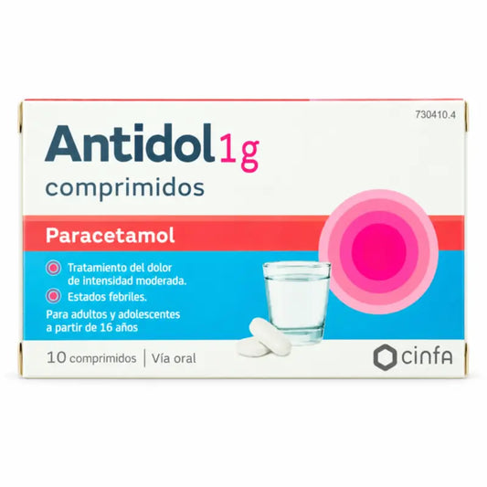 Antidol 1 g, 10 Comprimés