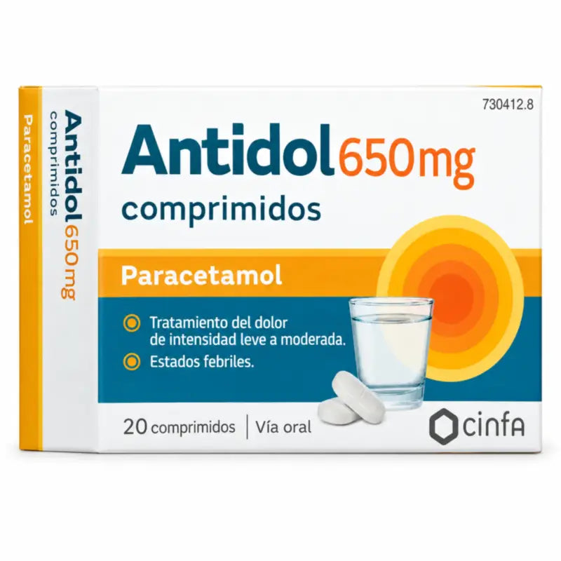 Antidol 650 mg, 20 Comprimés