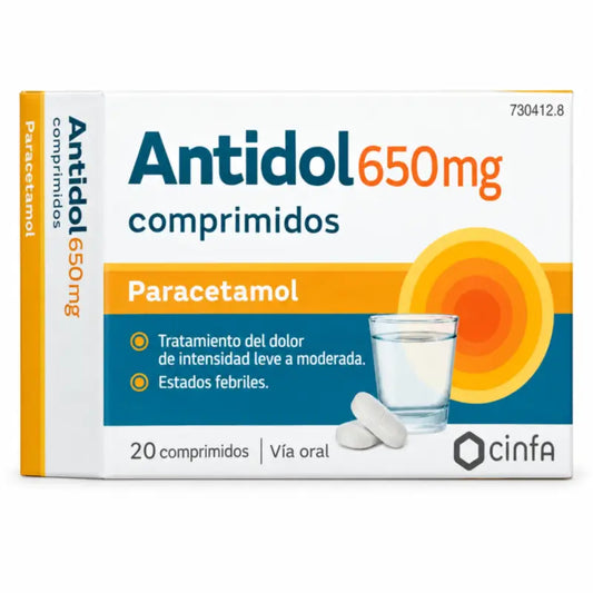 Antidol 650 mg, 20 Comprimés