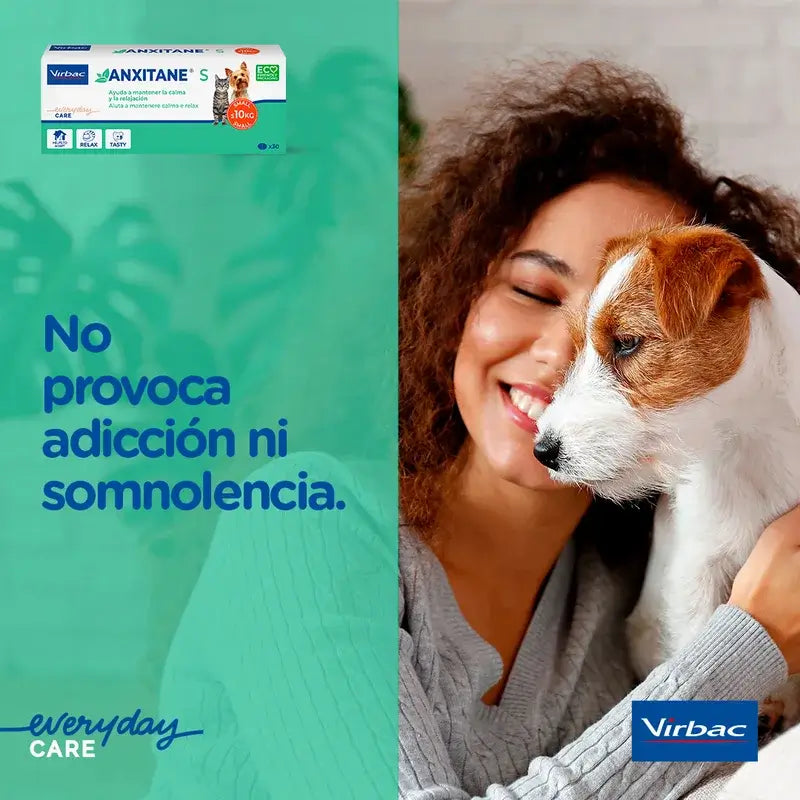 Virbac Anxitane S, 30 comprimés relaxants pour chats et chiens 0 - 10kg