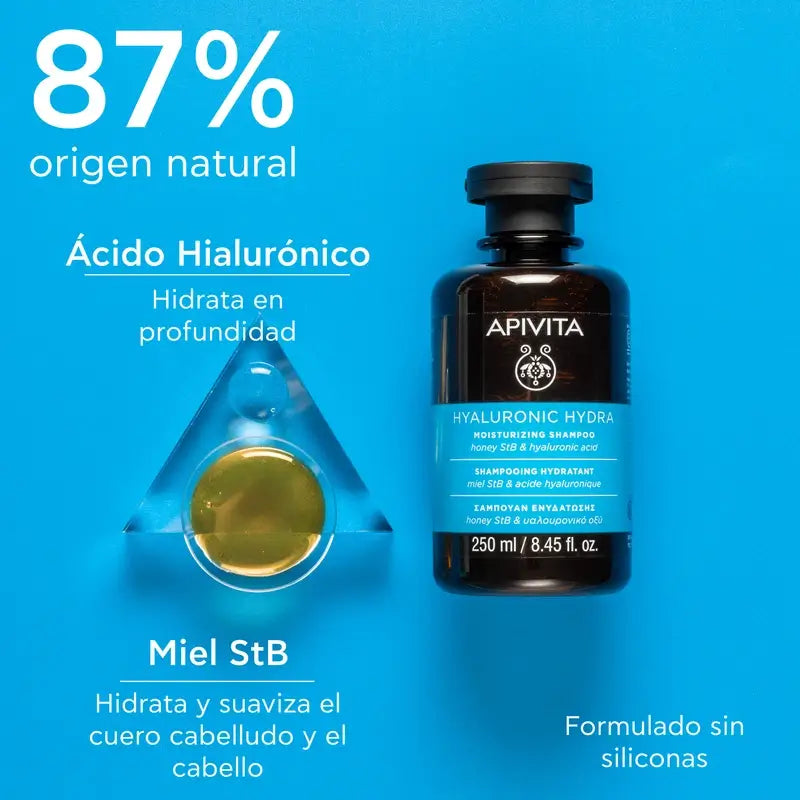 Apivita Apivita Shampooing Hydra Hydratant Hyaluronique, 250 Ml