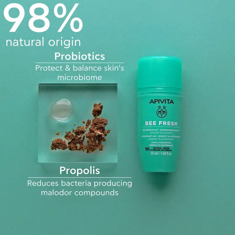 Apivita Bee Fresh Déodorant 24H, 2X50Ml