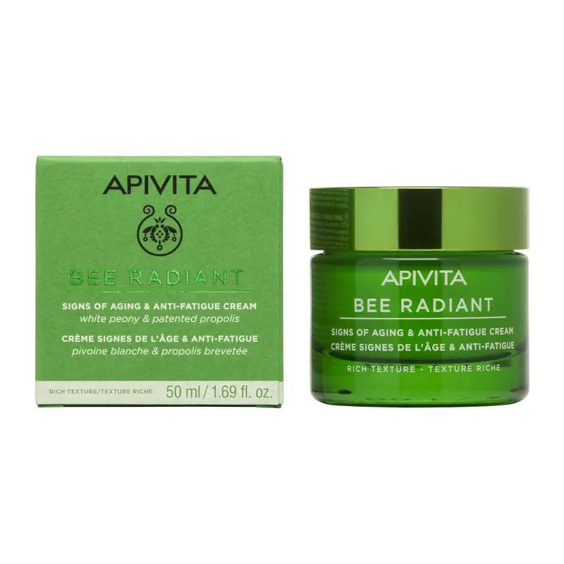 APIVITA Crème anti-âge et anti-fatigue radieuse à la pivoine blanche et à la propolis brevetée