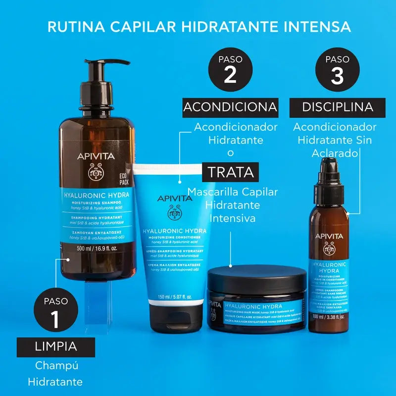 Apivita Shampooing Hydra Hyaluronic, 500 ml