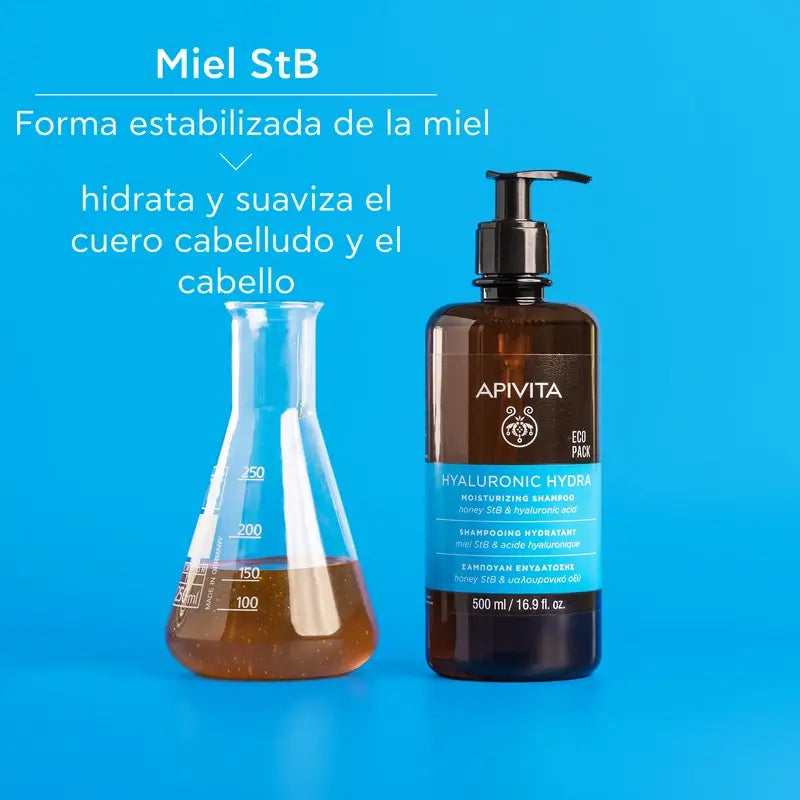 Apivita Shampooing Hydra Hyaluronic, 500 ml