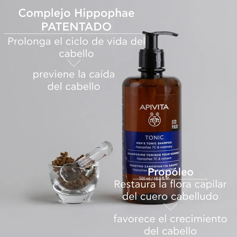 Apivita Men Shampooing tonifiant contre la chute des cheveux 500 ml