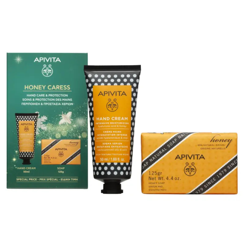 Coffret Apivita : Crème pour les mains intensive + Savon au miel, 50 + 125 ml