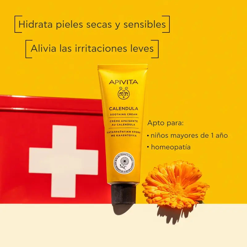 Apivita Crèmes apaisantes à base de plantes et de calendula, 50 ml