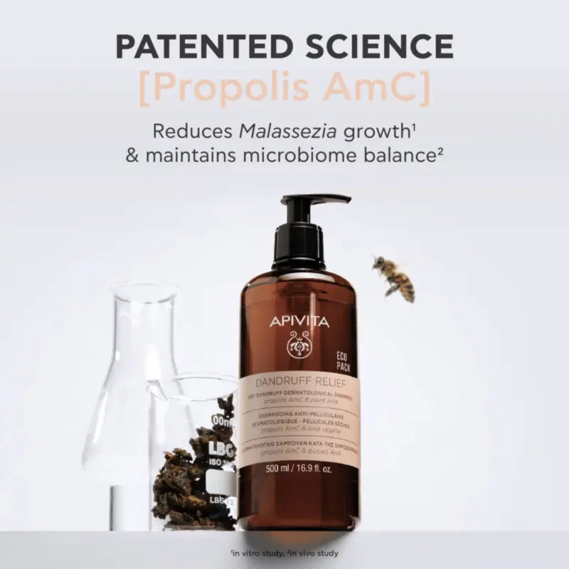 Apivita Ecopack – Shampooing dermatologique contre les pellicules sèches, 500 ml