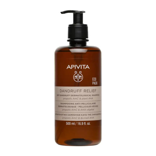 Apivita Ecopack – Shampooing dermatologique contre les pellicules sèches, 500 ml