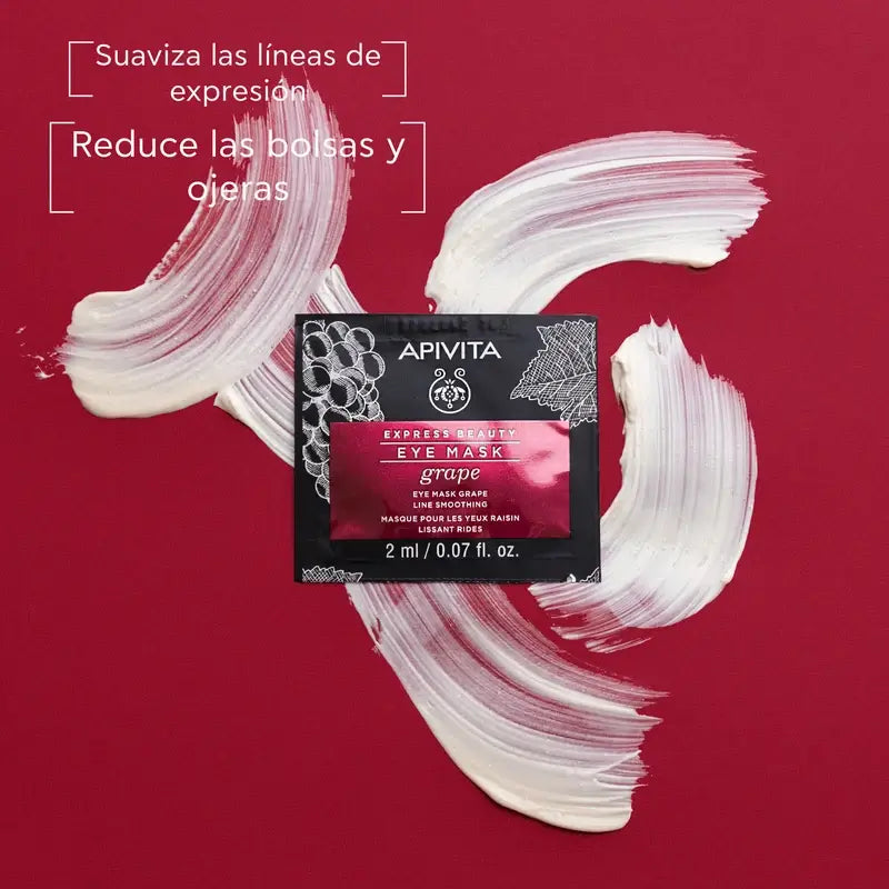 Apivita Express Beauty Eye Contour Mask with Grape , 2x8 ml