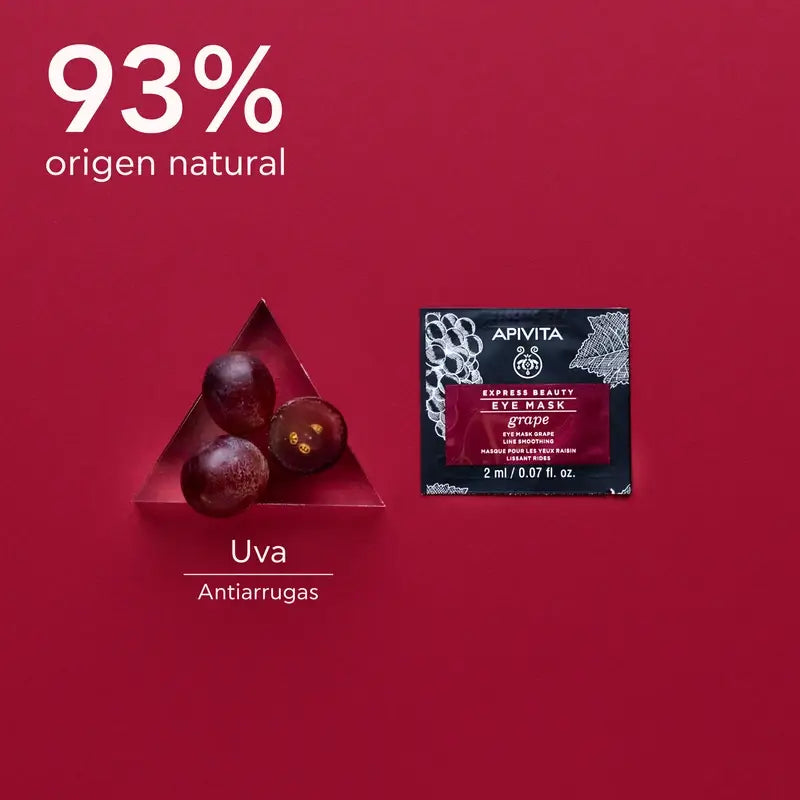 Apivita Express Beauty Eye Contour Mask with Grape , 2x8 ml