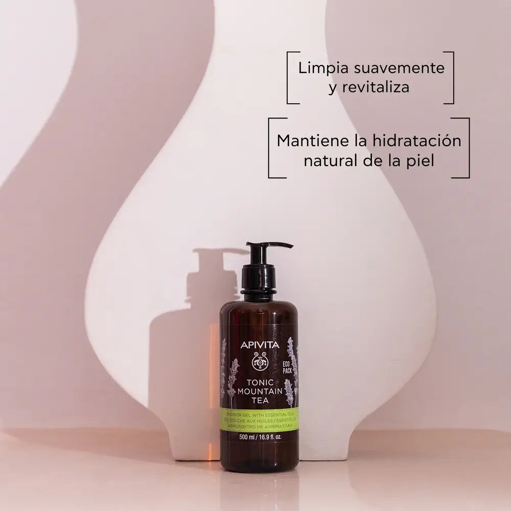 APIVITA Gel de bain tonique au thé des montagnes 500 ml