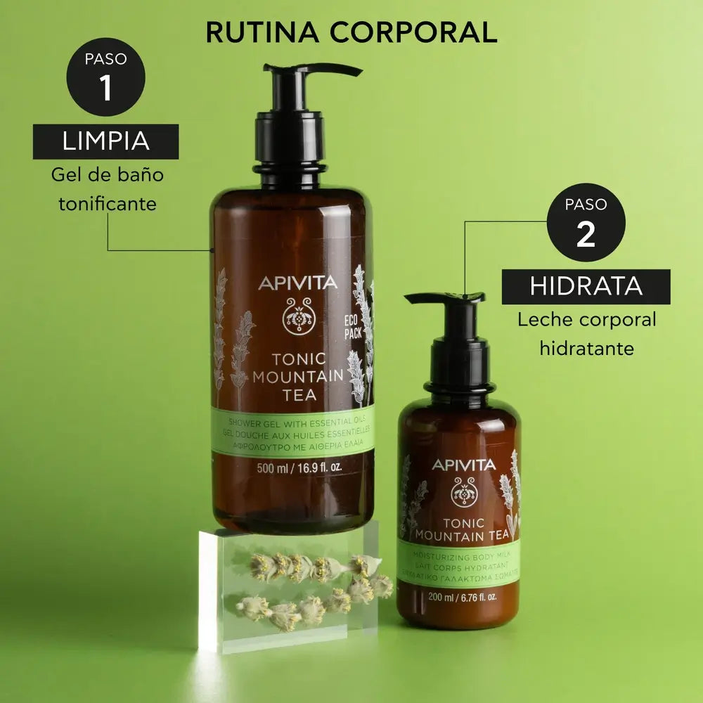 APIVITA Gel de bain tonique au thé des montagnes 500 ml