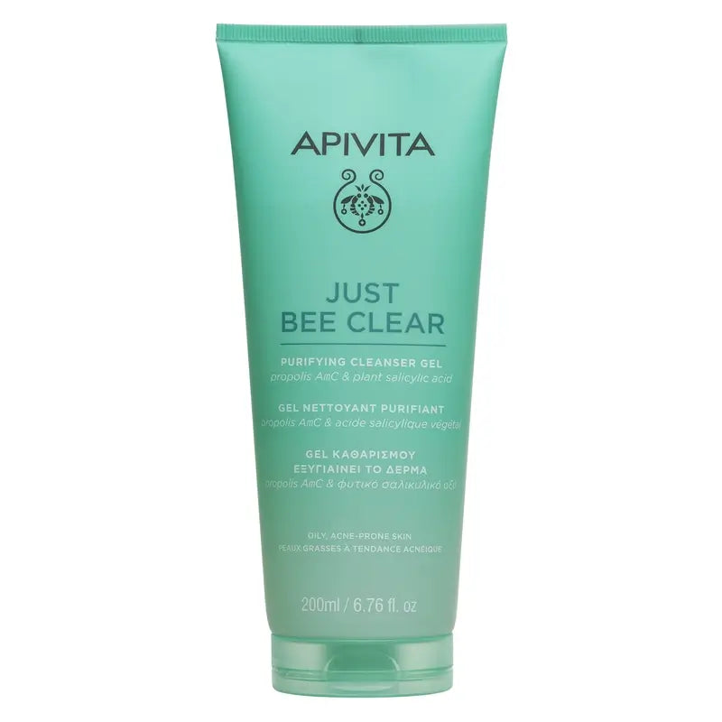 Apivita Just Bee Clear Gel nettoyant purifiant, 200 ml