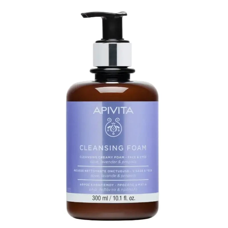 Apivita Facial Cleansing Promotion - Crème moussante nettoyante pour le visage et les yeux, 300ml