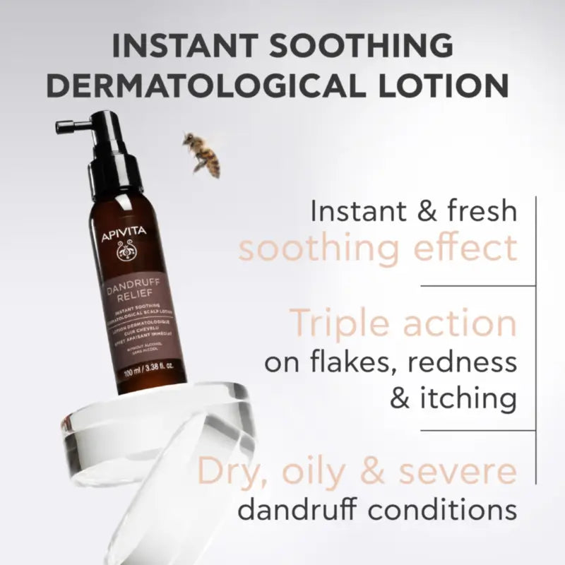 Apivita Lotion dermatologique apaisante instantanée pour le cuir chevelu, 100 ml