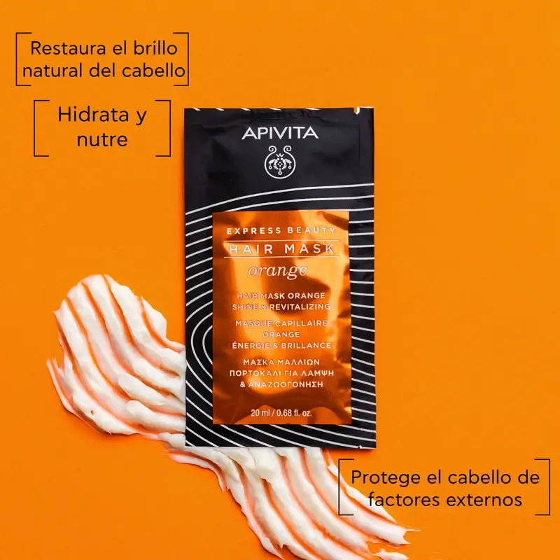 APIVITA Masque capillaire brillance et vitalité à l'orange et au miel