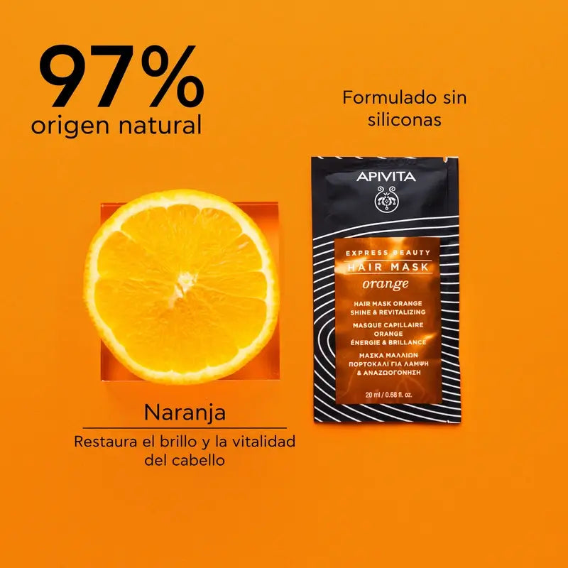 APIVITA Masque capillaire brillance et vitalité à l'orange et au miel