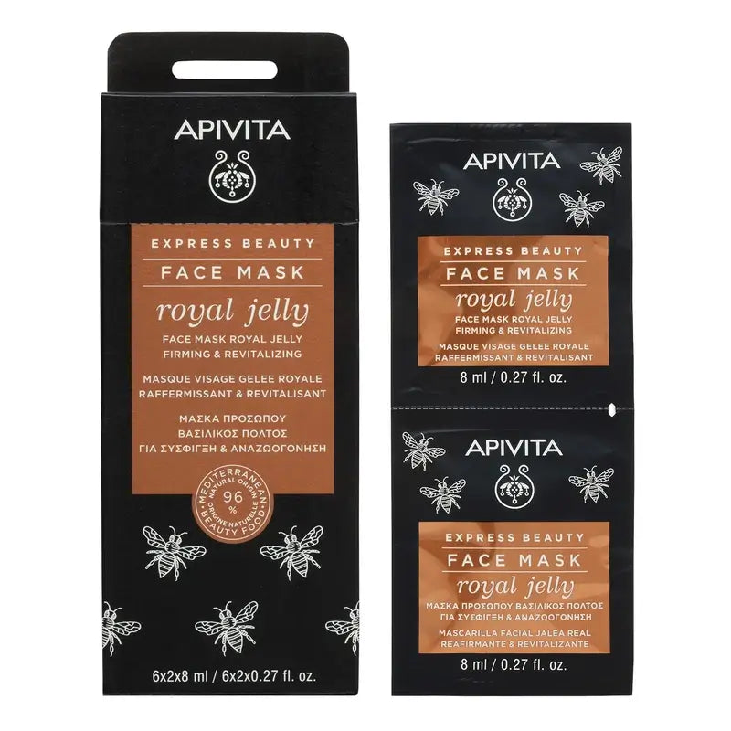 APIVITA Express Gold Firming Facial Mask with Royal Jelly (masque facial raffermissant à la gelée royale)