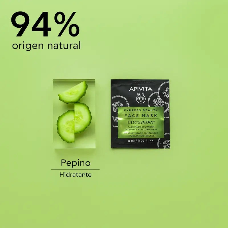 APIVITA Express Beauty Masque hydratant intensif au concombre