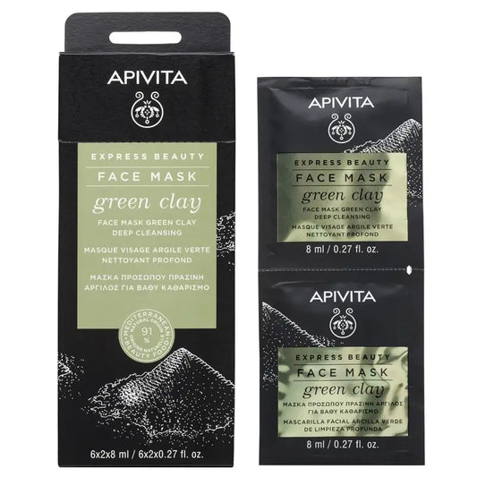 APIVITA Masque de nettoyage en profondeur à l'argile verte 2 unités x 8 ml
