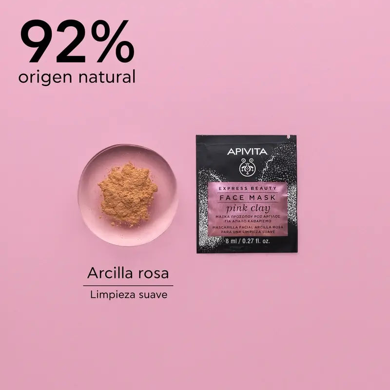 APIVITA Express Beauty Masque nettoyant doux à l'argile rose