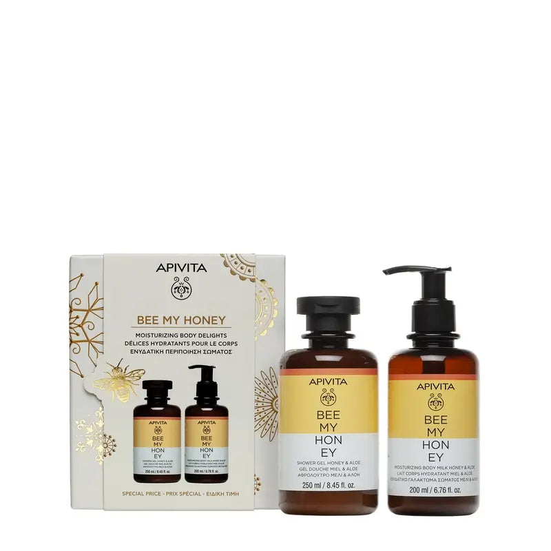 Apivita Promo Bee My Honey Gel de bain, 250Ml + Body Milk 200Ml