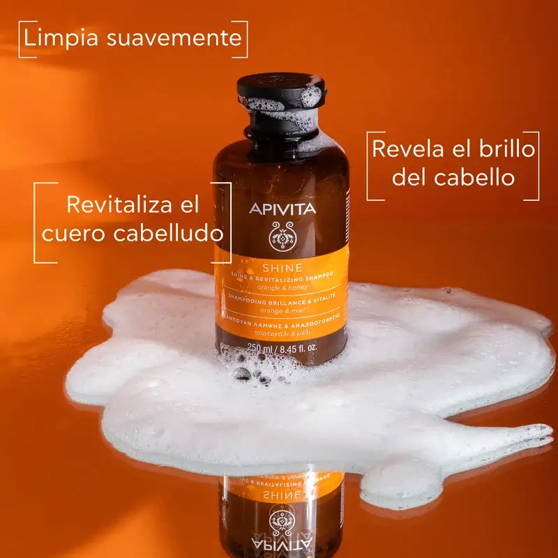APIVITA Shampooing brillance et vitalité à l'orange et au miel 250 ml