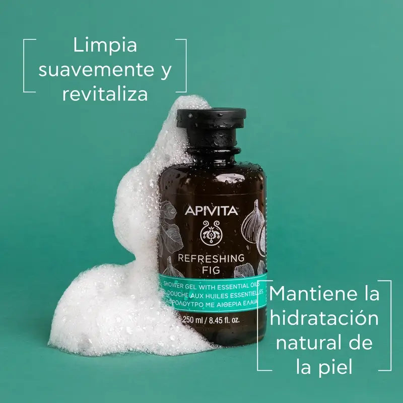 APIVITA Gel de bain rafraîchissant à la figue 250 ml