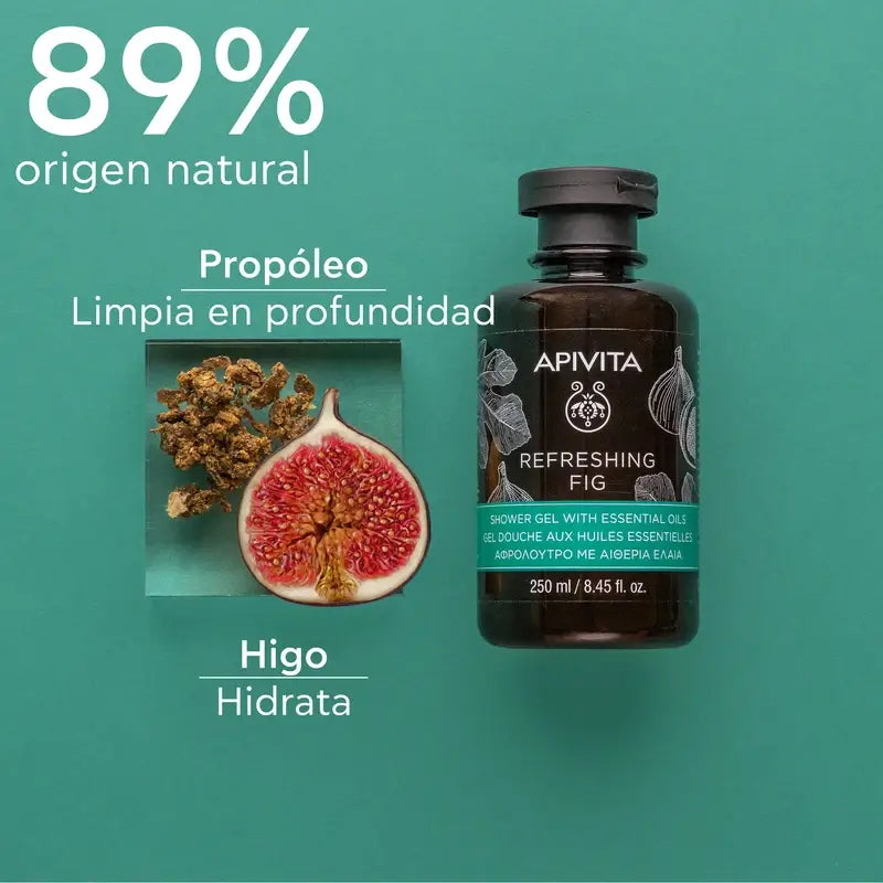 APIVITA Gel de bain rafraîchissant à la figue 250 ml